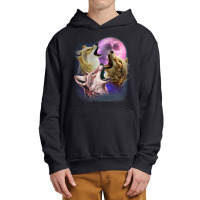 3 Jackals Howling At The Moon Urban Pullover Hoodie | Artistshot