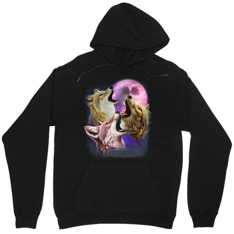 3 Jackals Howling At The Moon Unisex Hoodie | Artistshot