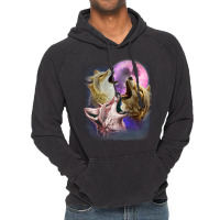 3 Jackals Howling At The Moon Vintage Hoodie | Artistshot