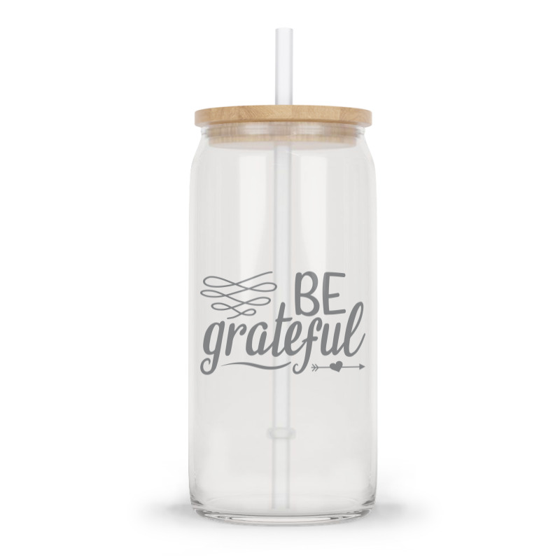 Be Grateful, Heart Glass Tumbler | Artistshot