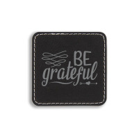 Be Grateful, Heart Square Leatherette Patch | Artistshot