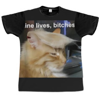 Cat Trump 9 Lives Baby Nine Lives B!vches Graphic T-shirt | Artistshot