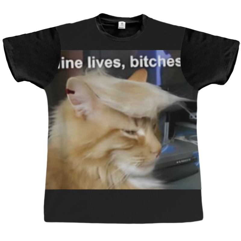 Cat Trump 9 Lives Baby Nine Lives B!vches Graphic T-shirt | Artistshot