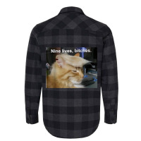 Cat Trump 9 Lives Baby Nine Lives B!vches Flannel Shirt | Artistshot