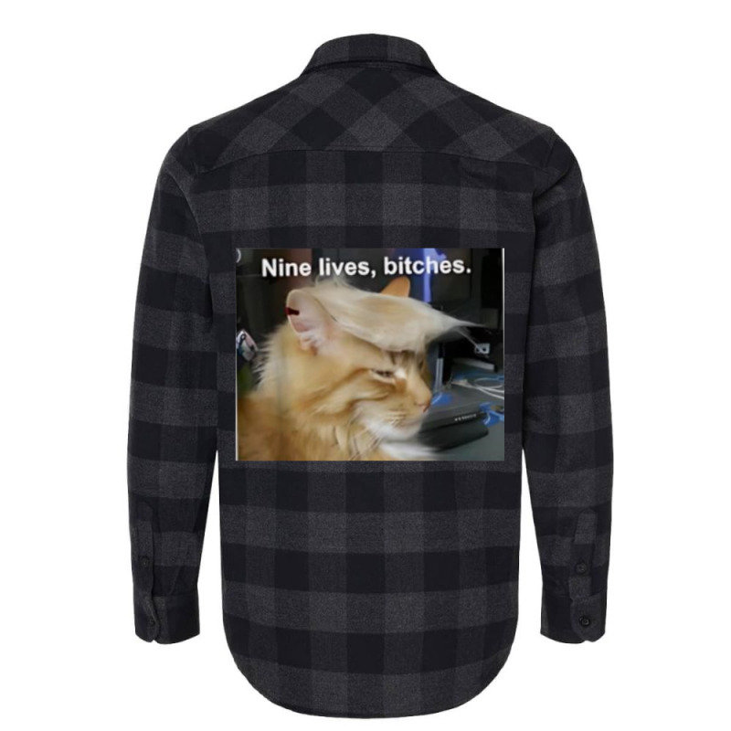 Cat Trump 9 Lives Baby Nine Lives B!vches Flannel Shirt | Artistshot