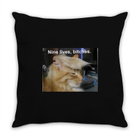 Cat Trump 9 Lives Baby Nine Lives B!vches Throw Pillow | Artistshot