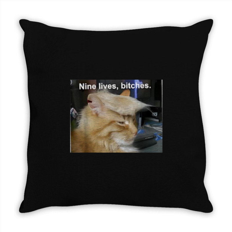 Cat Trump 9 Lives Baby Nine Lives B!vches Throw Pillow | Artistshot