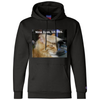 Cat Trump 9 Lives Baby Nine Lives B!vches Champion Hoodie | Artistshot