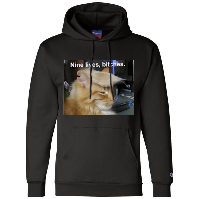 Cat Trump 9 Lives Baby Nine Lives B!vches Champion Hoodie | Artistshot