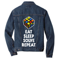 Eat Sleep Solve Repeat Men Denim Jacket | Artistshot