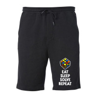 Eat Sleep Solve Repeat Fleece Short | Artistshot