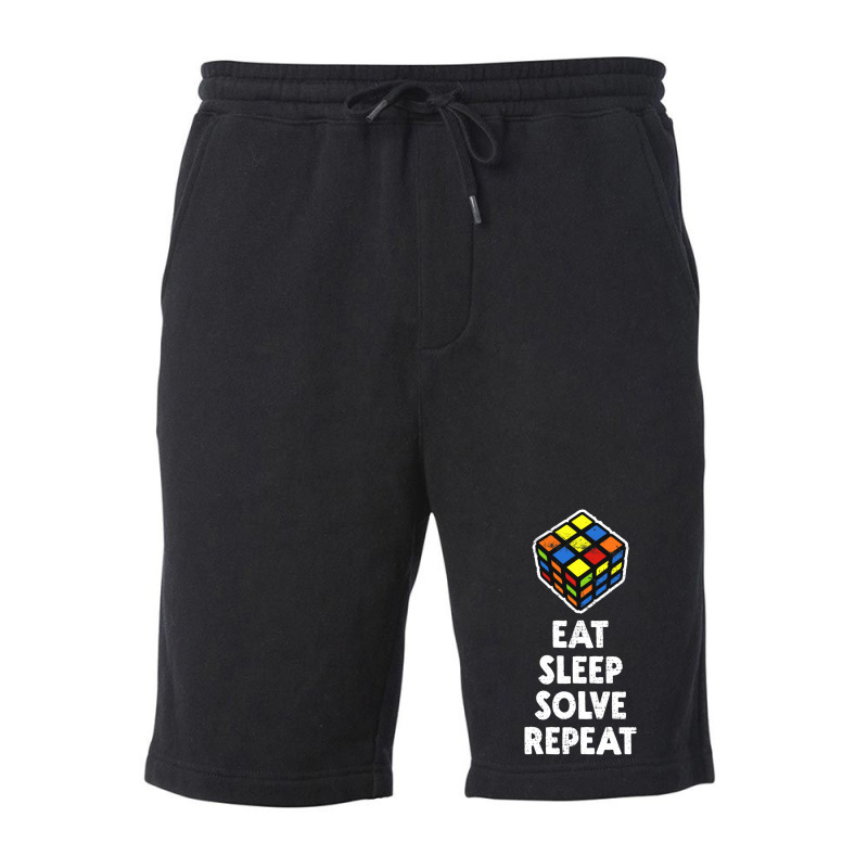 Eat Sleep Solve Repeat Fleece Short | Artistshot