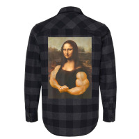 Funny Mona Lisa Bodybuilding Flannel Shirt | Artistshot