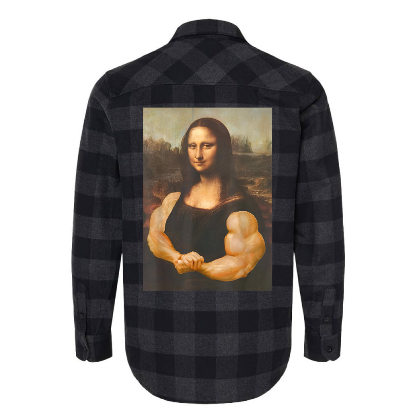 Funny Mona Lisa Bodybuilding Flannel Shirt | Artistshot