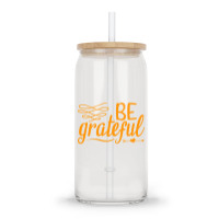 Be Grateful, Heart Glass Tumbler | Artistshot