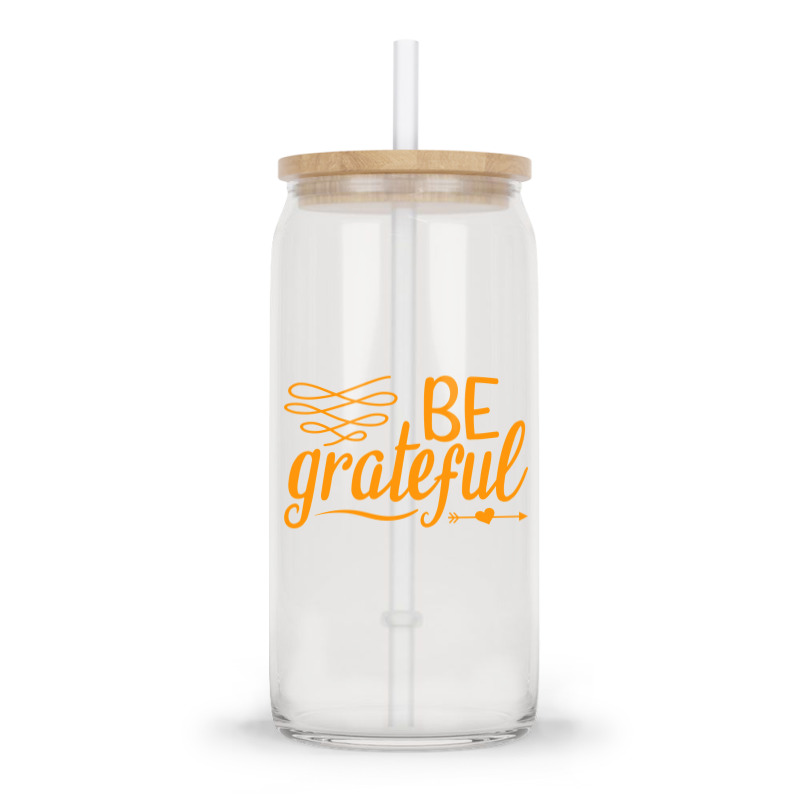 Be Grateful, Heart Glass Tumbler | Artistshot