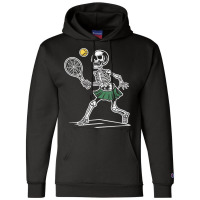 Spooky Tennis Halloween Skeleton Champion Hoodie | Artistshot