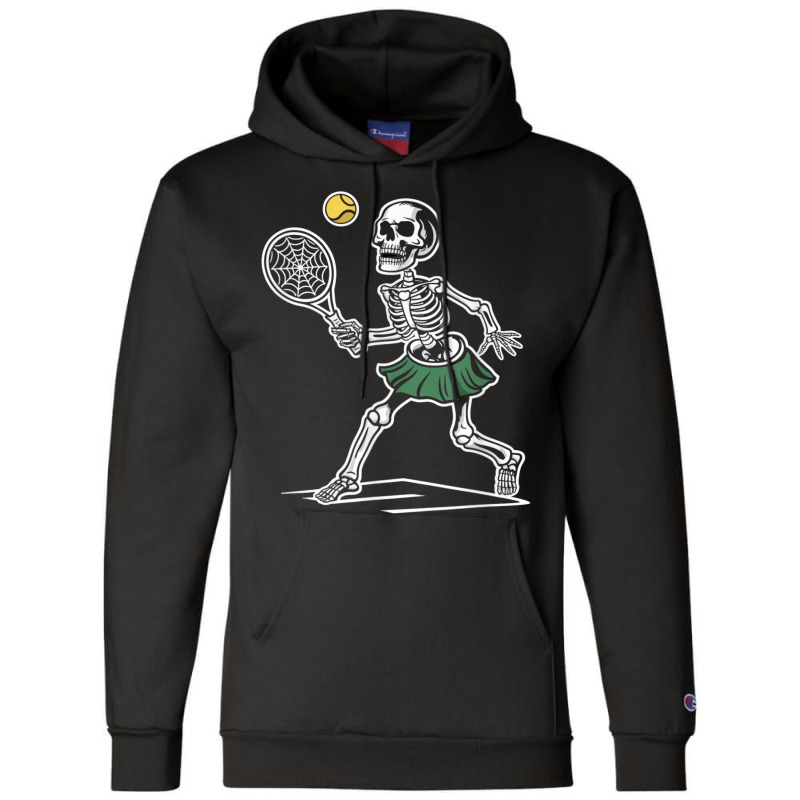 Spooky Tennis Halloween Skeleton Champion Hoodie | Artistshot