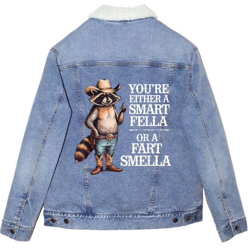 Charlian Minds   Funny Raccoon Animal Lover Saying Unisex Sherpa-lined Denim Jacket | Artistshot