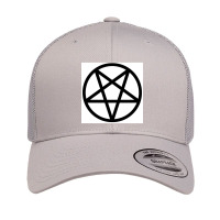 Black Pentagram On A White Background Retro Trucker Cap | Artistshot