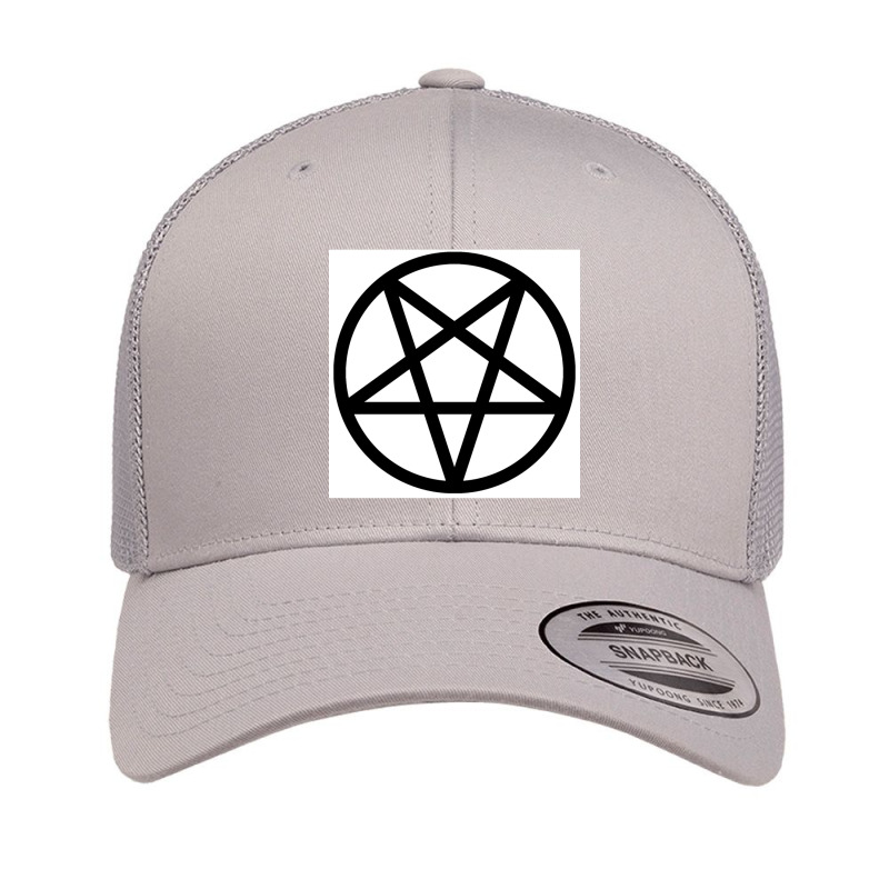 Black Pentagram On A White Background Retro Trucker Cap by SEANMCDONOUGH | Artistshot