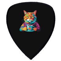 Coffee Addict Funny Cat Milk Shield S Patch | Artistshot