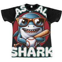 Funny Baseball Shark Graphic T-shirt | Artistshot