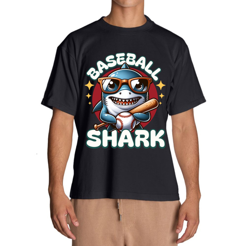 Funny Baseball Shark Urban Heavy T-shirt | Artistshot