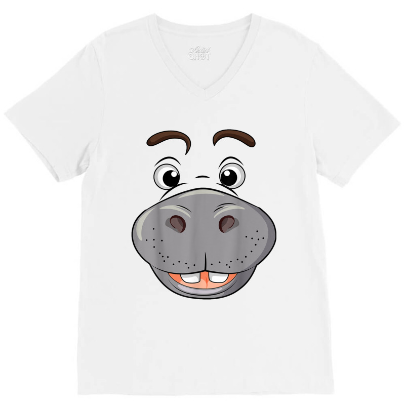 Funny Hippopotamus V-neck Tee | Artistshot