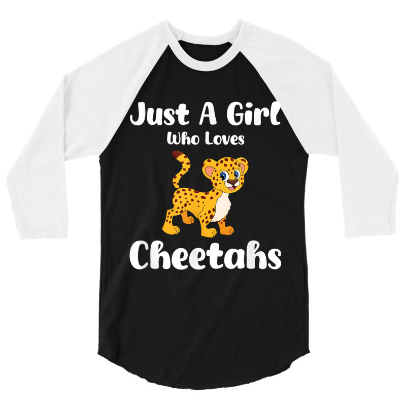 Just A Girl Who Loves Cheetahs 3/4 Sleeve Shirt | Artistshot