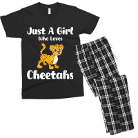 Just A Girl Who Loves Cheetahs Men's T-shirt Pajama Set | Artistshot