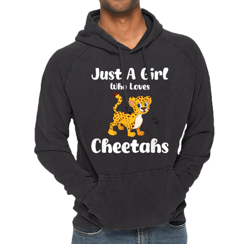 Just A Girl Who Loves Cheetahs Vintage Hoodie | Artistshot