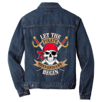 Let The Pirate Shenanigans Begin Men Denim Jacket | Artistshot