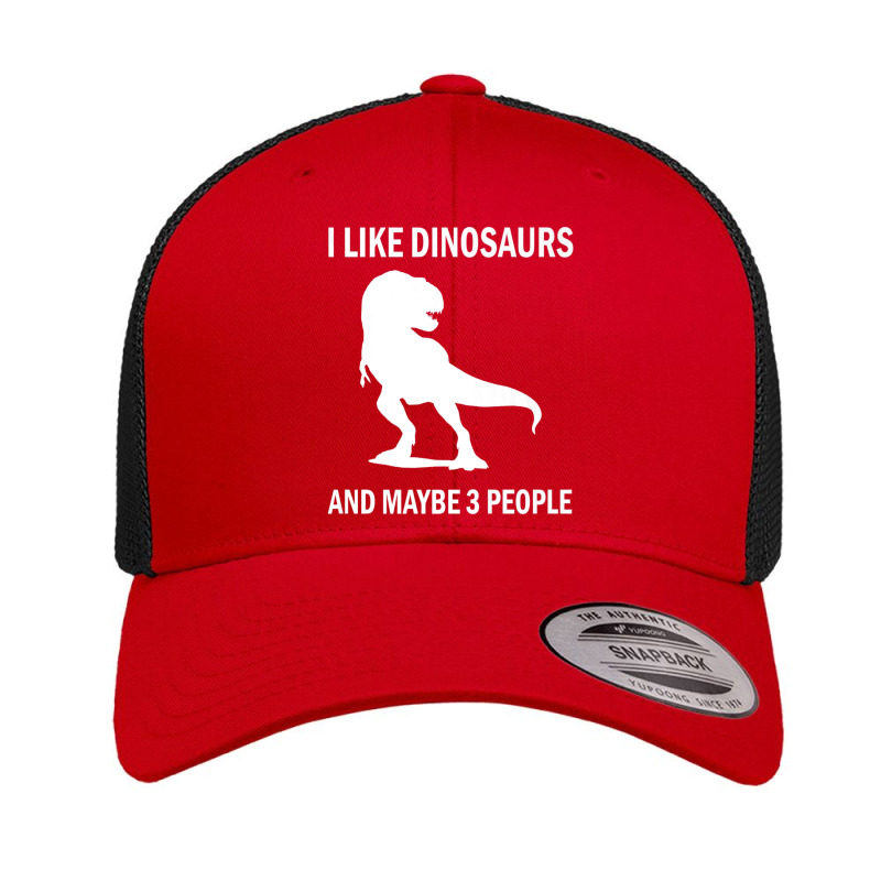 I Like Dinosaurs T-rex Dino Lover Sarcastic Retro Trucker Cap | Artistshot