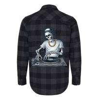 Skeleton Dj Lazy Halloween Flannel Shirt | Artistshot