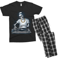 Skeleton Dj Lazy Halloween Men's T-shirt Pajama Set | Artistshot