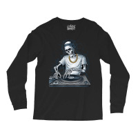 Skeleton Dj Lazy Halloween Long Sleeve Shirts | Artistshot