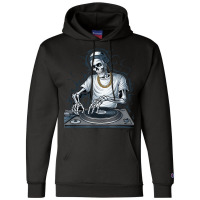 Skeleton Dj Lazy Halloween Champion Hoodie | Artistshot