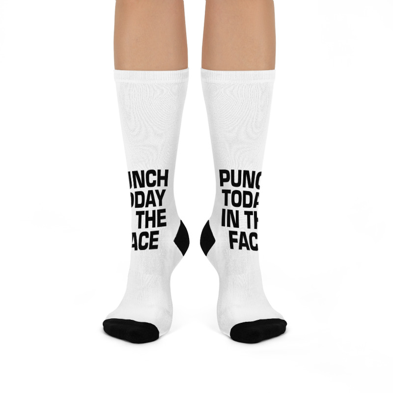 Punch Today In The Face Crew Socks | Artistshot