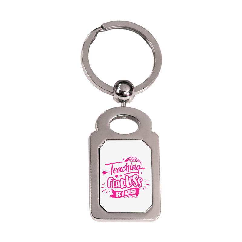 Teaching Fearless Kids Silver Rectangle Keychain | Artistshot