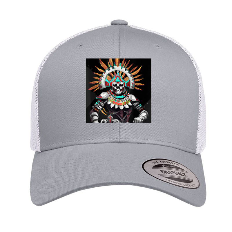 Dia De Los Muertos Aztec Warrior Calavera Mayan Mythology T Shirt Retro Trucker Cap by cm-arts | Artistshot