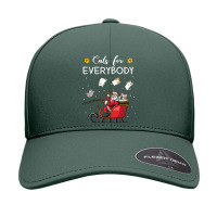 Cats For Everybody Christmas Cute Cat Cats For Everybody Christmas Cut Seamless Cap | Artistshot