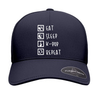 Eat Sleep K-pop Repeat Perfect Combination Music Shirt Essential Seamless Cap | Artistshot