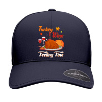 Thanksgiving Turkey Turkey Wine Feeling Fine Funny Thanksgiving Seamless Cap | Artistshot