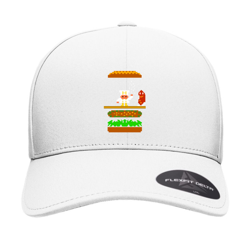 Burger Time Retro 80's Arcade Game Design Seamless Cap by KevinO'Connor | Artistshot