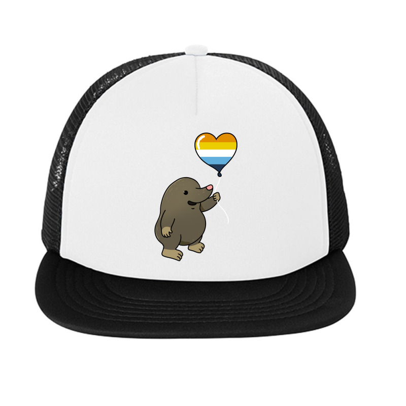 Mole Heart Balloon Aroace Pride Foam Snapback Hat | Artistshot