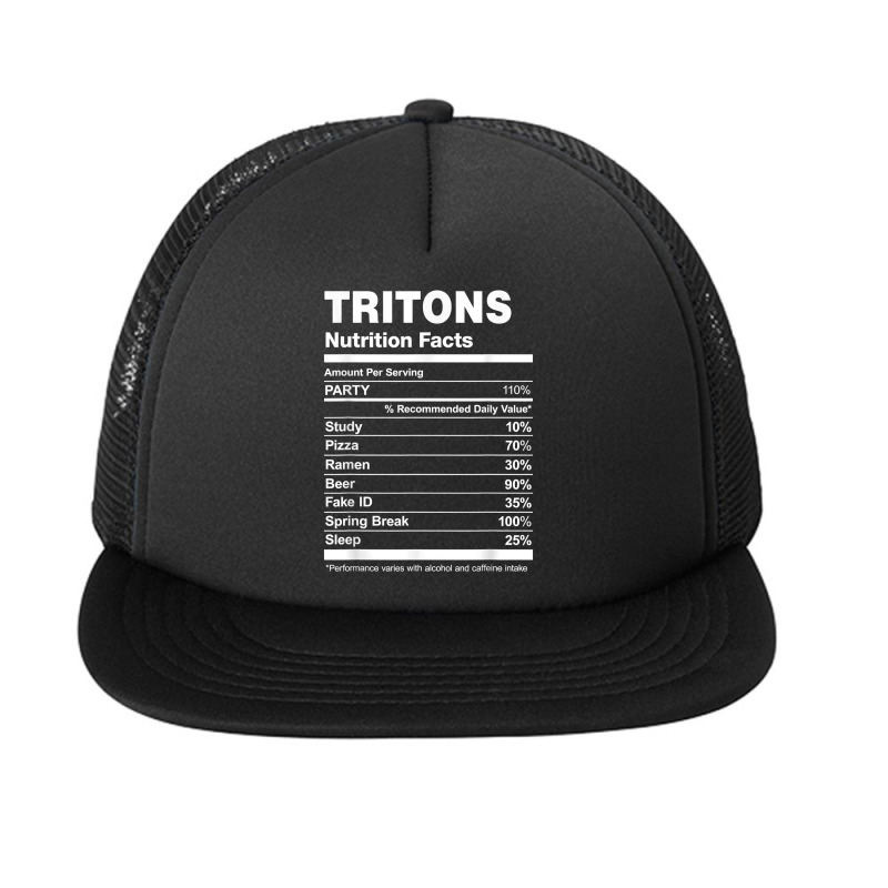 Tritons Nutrition Facts College University T Shirt Foam Snapback hat by hankeajrippleex5 | Artistshot