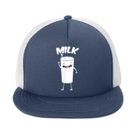 Milk Glass Halloween Costume Smiling Pun Funny Gift T Shirt Foam Snapback Hat | Artistshot