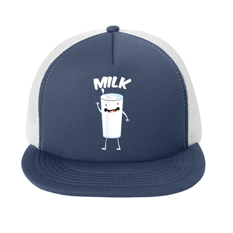 Milk Glass Halloween Costume Smiling Pun Funny Gift T Shirt Foam Snapback hat by fashyshaevozho | Artistshot