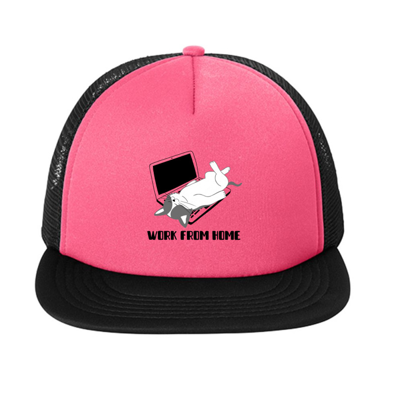 Work From Home Foam Snapback hat by atereabag | Artistshot